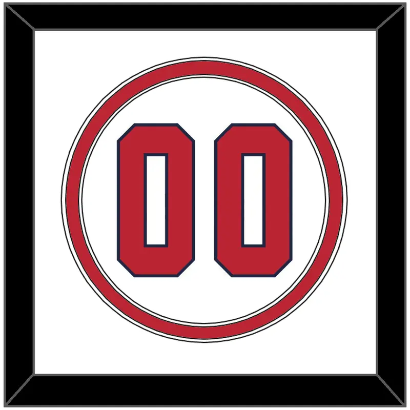 United States Baseball Number - 2020/2021 Olympics Home White - Double Mat 2