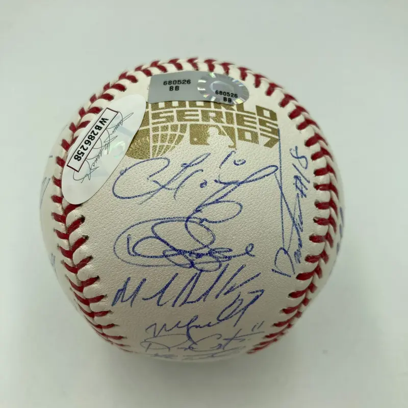 2007 Boston Red Sox World Series Champs Team Signed Baseball MLB Certified