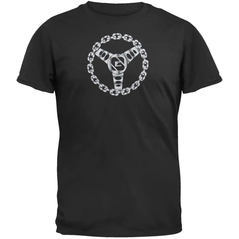 Greed Skateboard Apparel - Barrio Wheel Black Adult T-Shirt