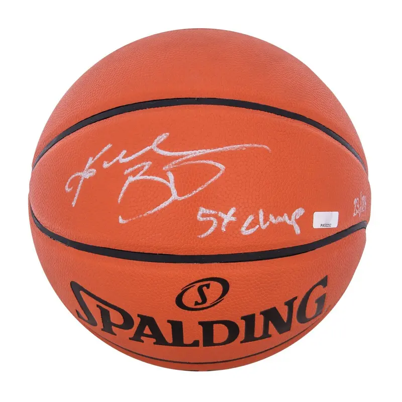 Kobe Bryant "5 Time NBA Champ" Signed Inscribed NBA Game Basketball Panini COA