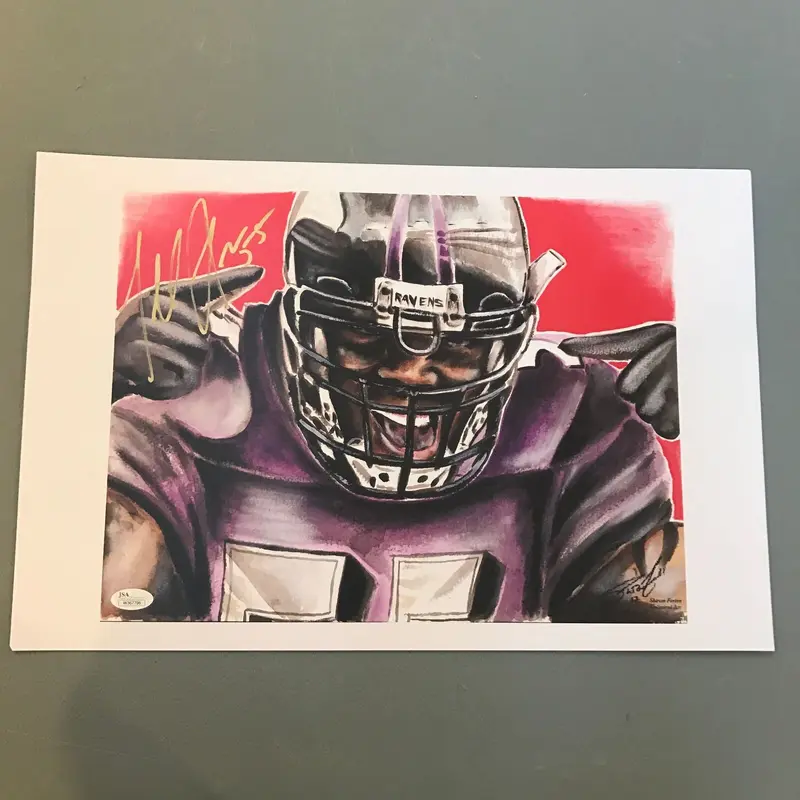 Terrell Suggs Signed Autographed 12x18 Photo Baltimore Ravens JSA Certified