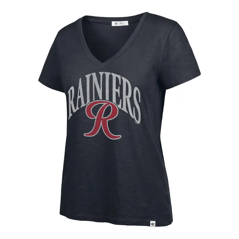Tacoma Rainiers '47 Brand Women's Navy Tried N True Slub V-neck
