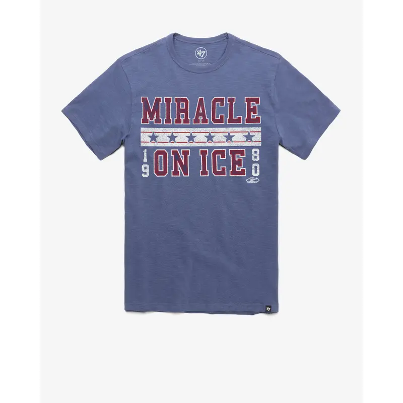 USA HOCKEY MIRACLE ON ICE BLUE '47 SCRUM TEE