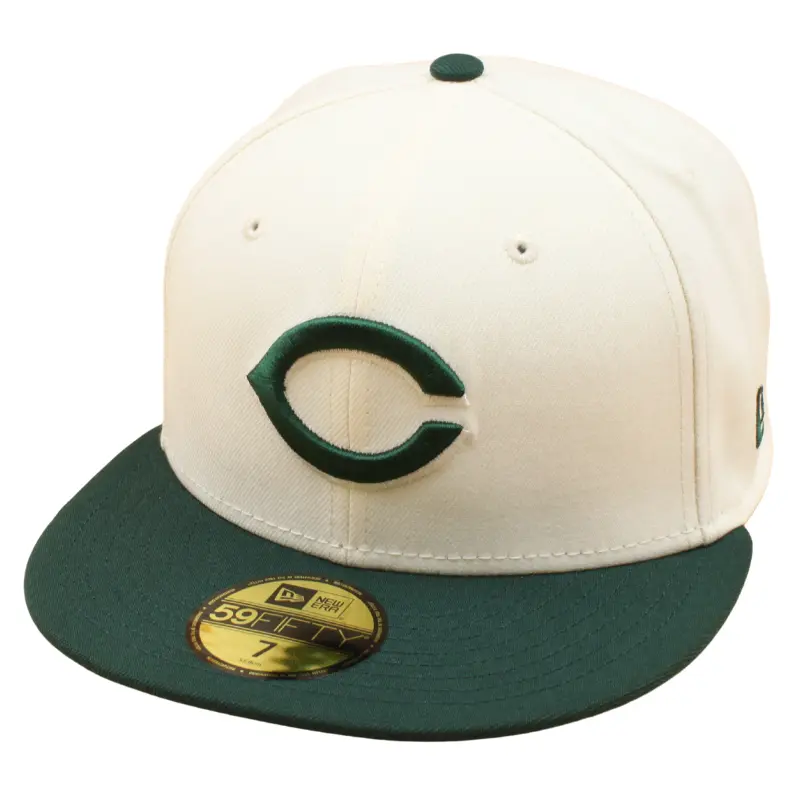 New Era - 59FIFTY Fitted Cap - Cincinatti Reds - 2-Tone - Chrome/Dark Green