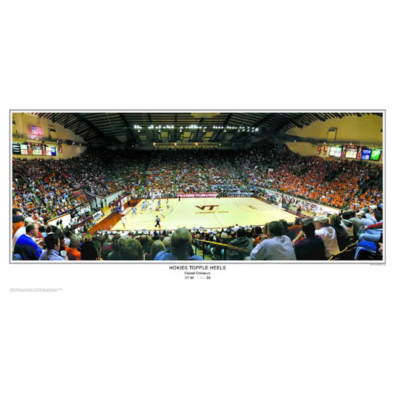 Virginia Tech Basketball "Hokies Topple Heels" Panoramic Poster Print - SPI 2007