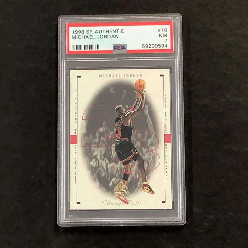1998 SP Authentic #10 Michael Jordan PSA 7 NM Bulls