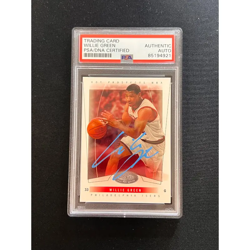 2004-05 Fleer #30 Willie Green Signed Card AUTO PSA Slabbed 76ers
