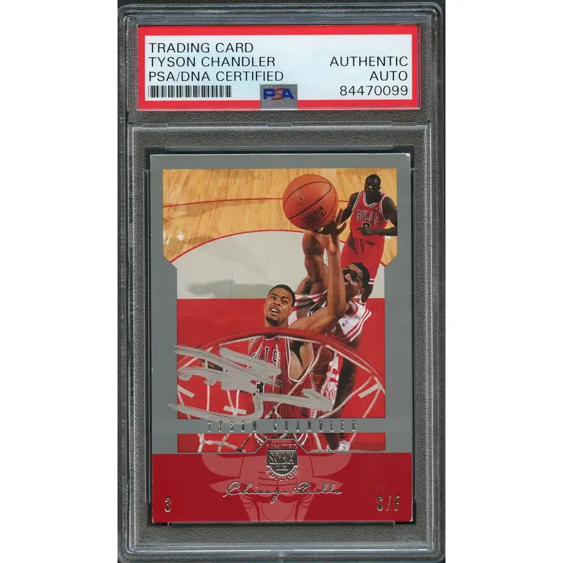 2004-05 Skybox #50 Tyson Chandler Signed Card AUTO PSA Slabbed