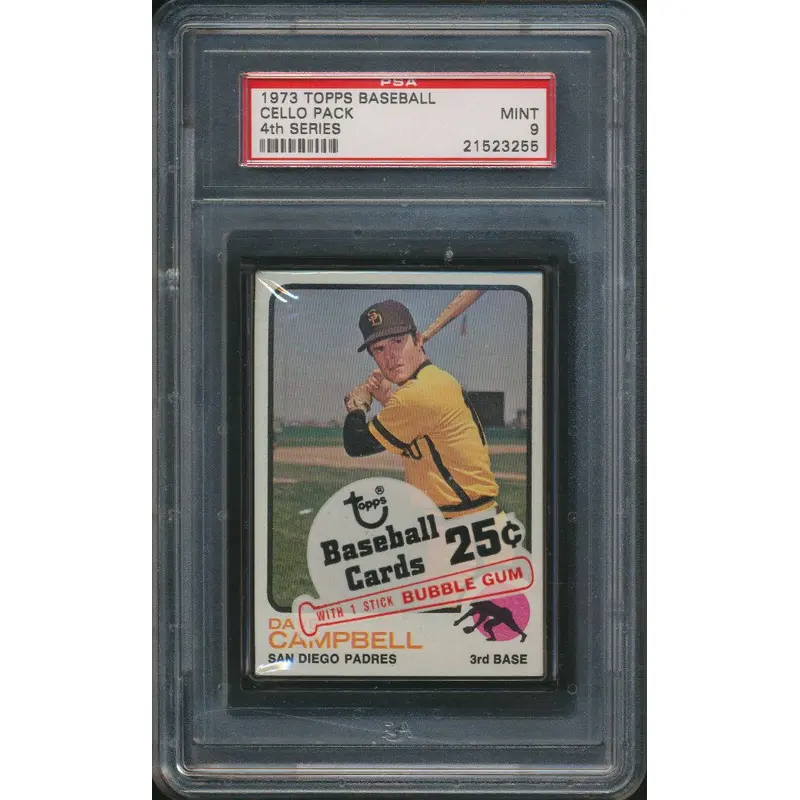 1973 Topps Baseball Unopened 4th Series Cello Pack PSA 9