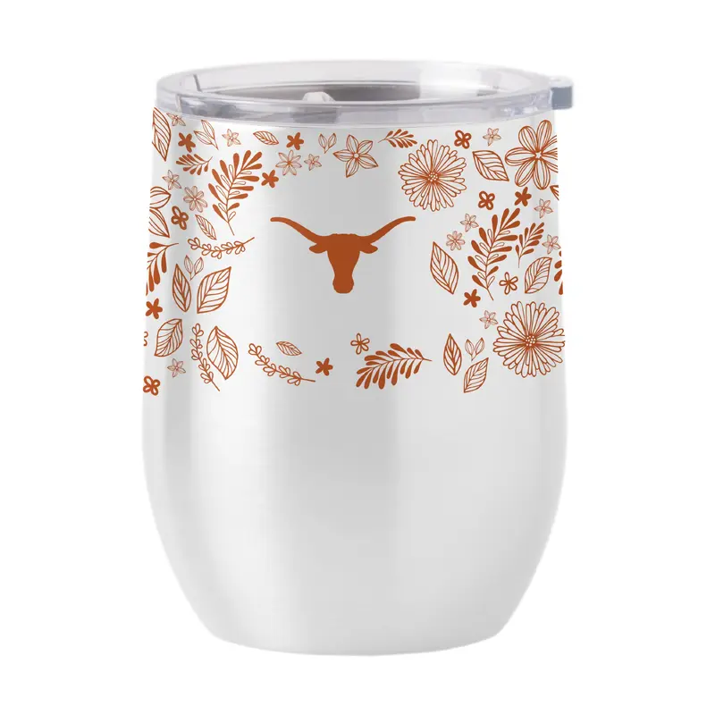 Texas 16oz Botanical Stainless Curved Beverage