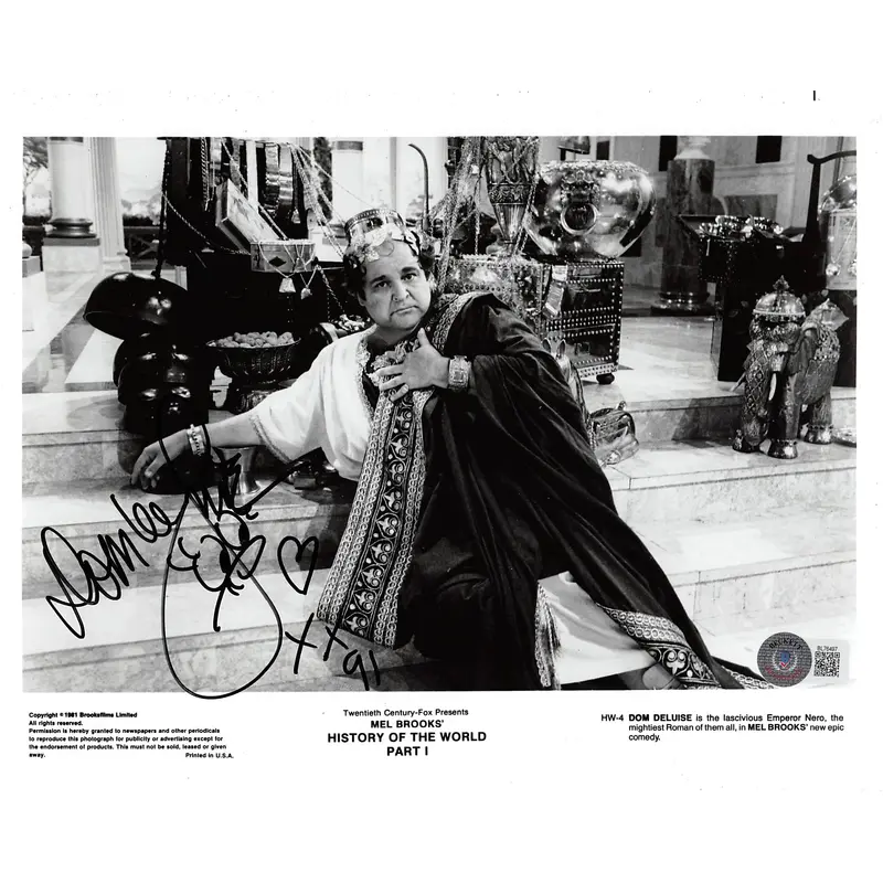 Dom DeLuise History of the World Part I Authentic Signed 8x10 Photo BAS #BL76497
