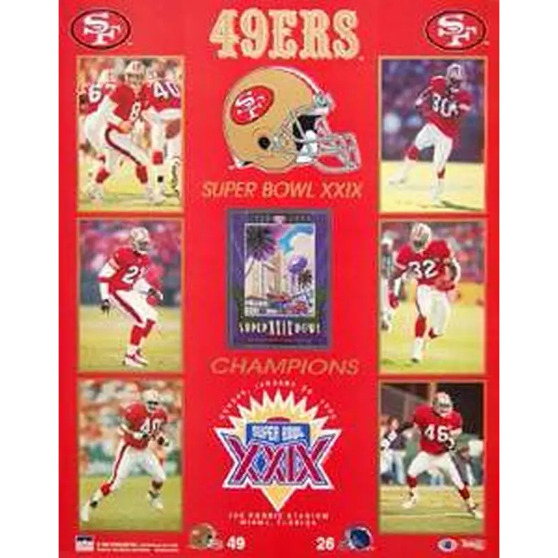 San Francisco 49ers Super Bowl XXIX Champs (16"x20") Poster - Starline 1995