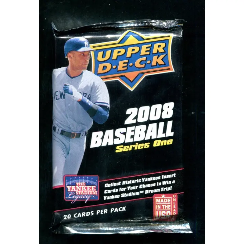 2008 Upper Deck Baseball Unopened Series 1 Jumbo Pack (20 Cards)