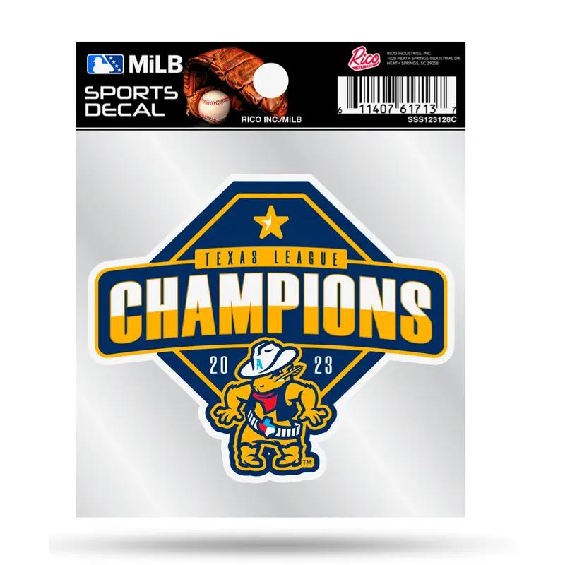 Amarillo Sod Poodles Texas League Championship Decal