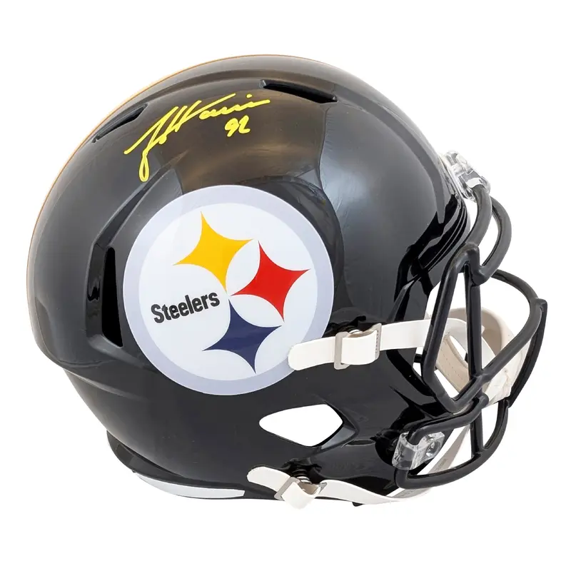 Steelers James Harrison Signed Full Size Speed Rep Helmet BAS Witnessed