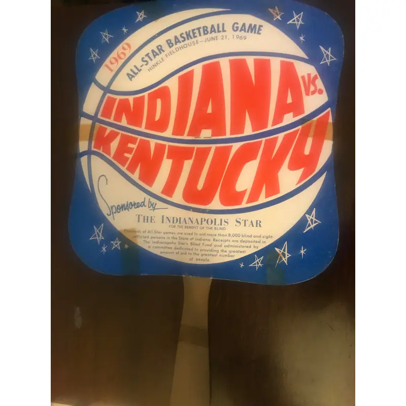 1969 Indiana vs Kentucky High School All Star Game Souvenir Fan