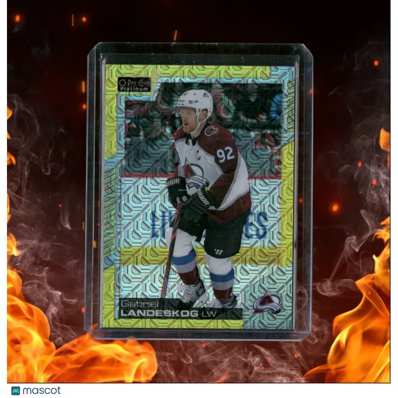 2020-21 O-Pee-Chee Platinum Gabriel Landeskog Yellow Traxx 049/249 #63