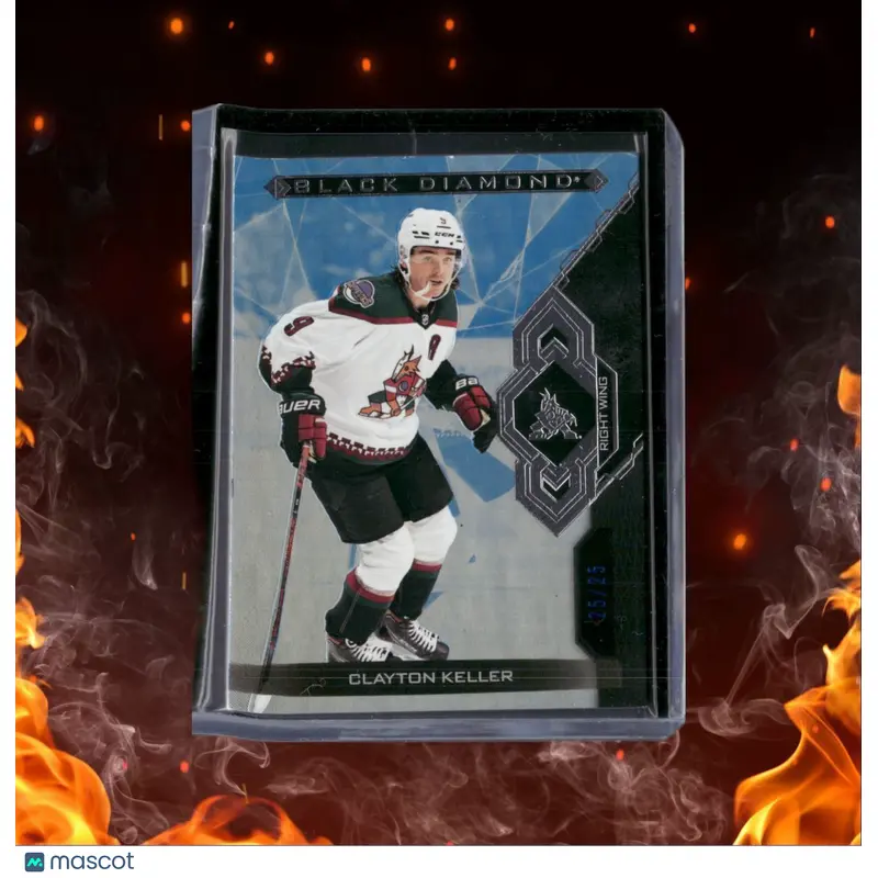 2023-24 Upper Deck Black Diamond Clayton Keller Blue Bookend 25/25 #BDB-CK