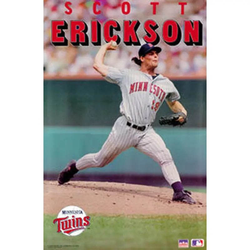 Scott Erickson "The Pitch" Minnesota Twins MLB Action Poster - Starline Inc. 1991