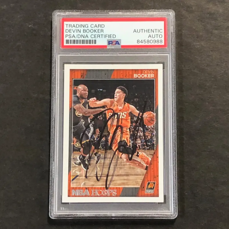 2016-17 NBA Hoops #126 Devin Booker AUTO Signed card PSA Slabbed Autographed
