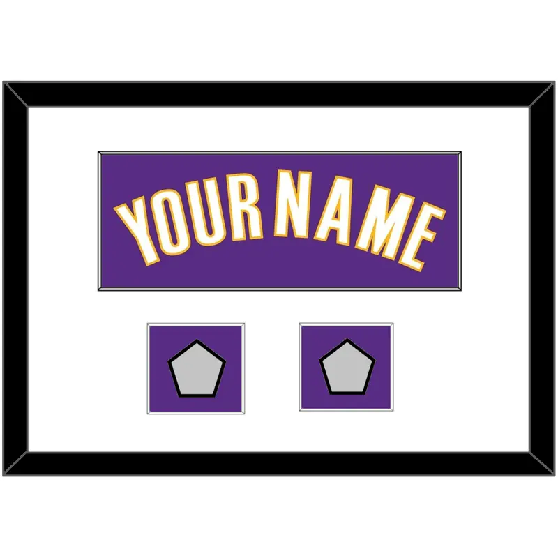 Los Angeles Name & 2 Trophy Patches - Road Purple (1999-2004) - Single Mat 1