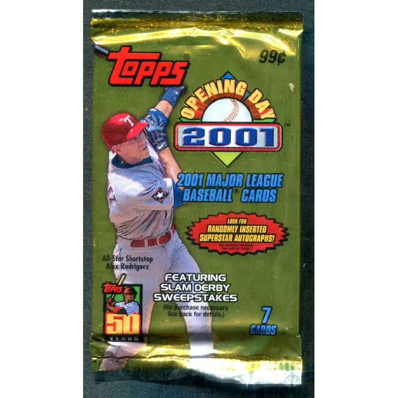 2001 Topps Opening Day Baseball Unopened Pack (Pre-Priced) (7)