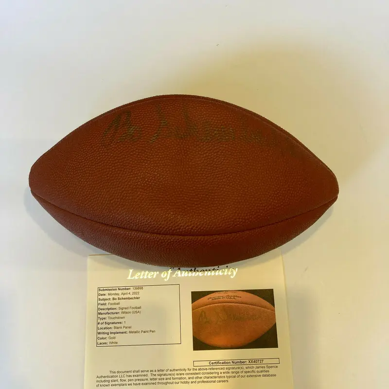 Bo Schembechler Signed Wilson Football JSA COA Michigan Wolverines RARE