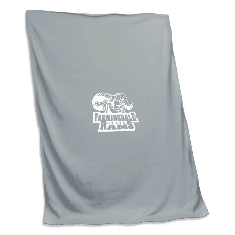 Farmingdale State College Gray Custom Screenprinted Sweatshirt Blanket