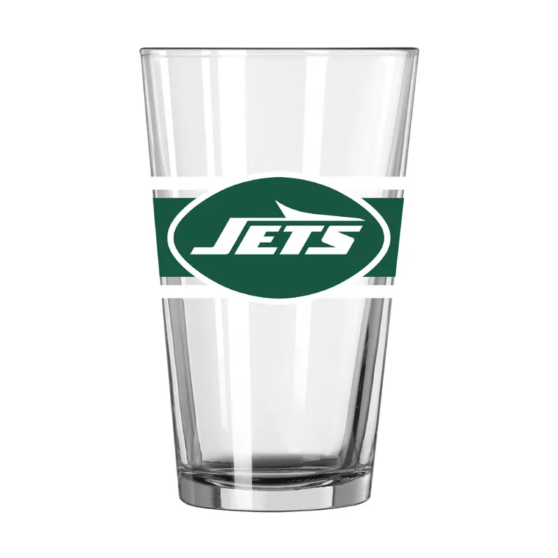 NY Jets 16oz Stripe Pint Glass