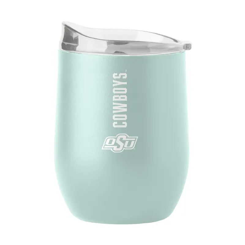 Oklahoma State 16oz Vertical Powder Coat Curved Beverage