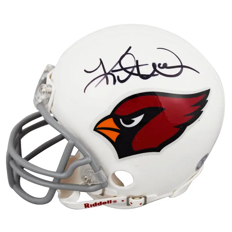 Cardinals Kurt Warner Authentic Signed Mini Helmet Autographed BAS #AD77129