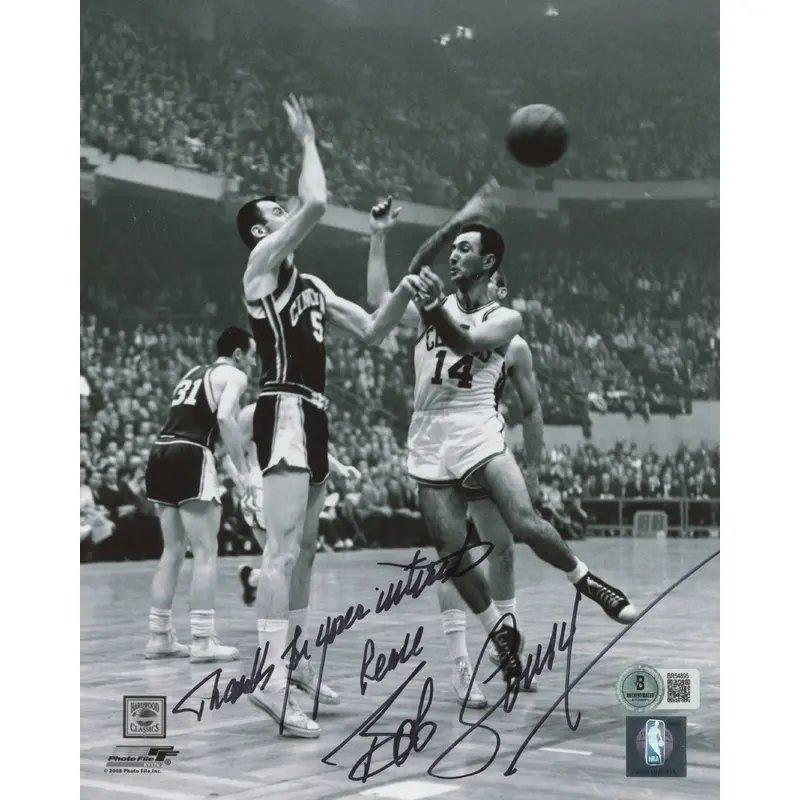 Celtics Bob Cousy "Thanks for your interest" Signed 8x10 Photo BAS #BR54895