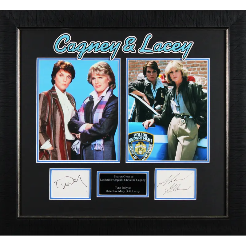 Sharon Gless & Tyne Daly Cagney & Lacey Signed Framed Display BAS #AD04974