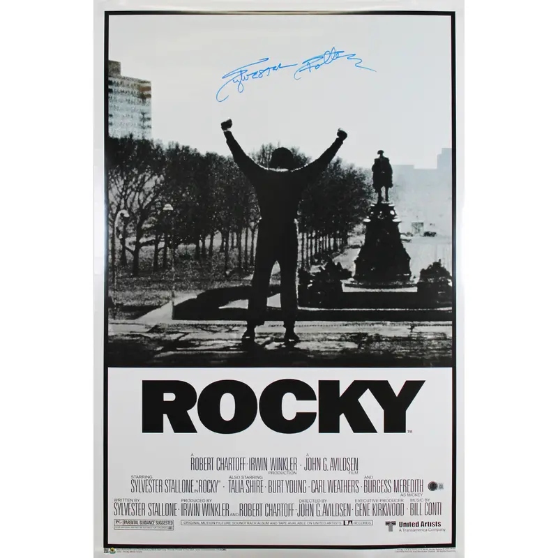 Sylvester Stallone Rocky Authentic Signed 24x36 Poster Autographed BAS