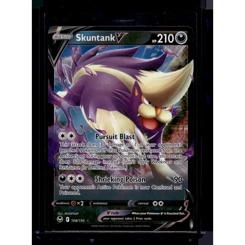 2022 Pokemon - Sword & Shield - Silver Tempest - Skuntank V #108
