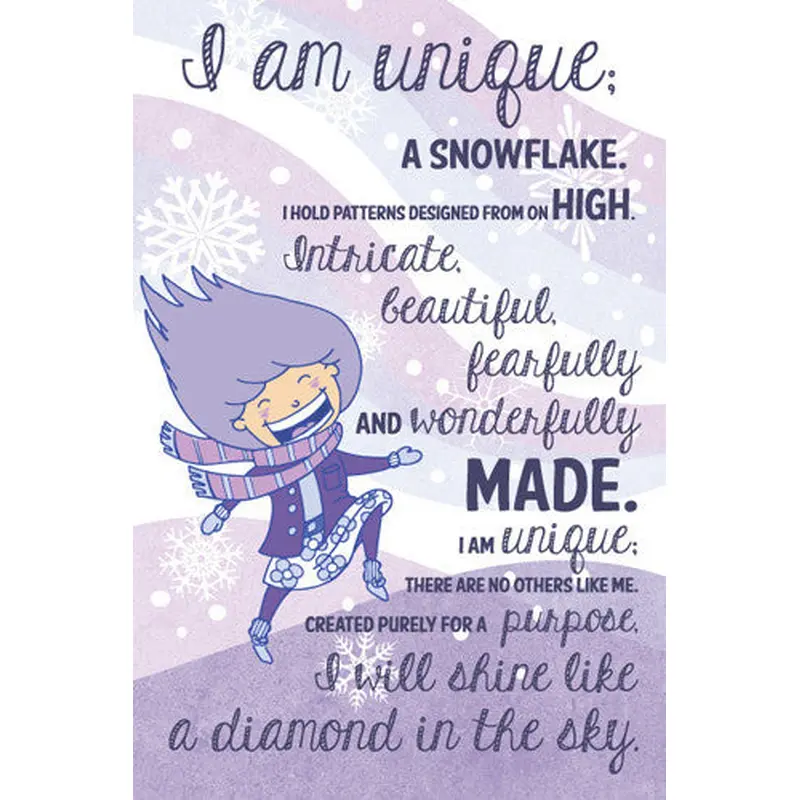 Unique as a Snowflake Individual Beauty Inspirational Poster - Slingshot Publishing