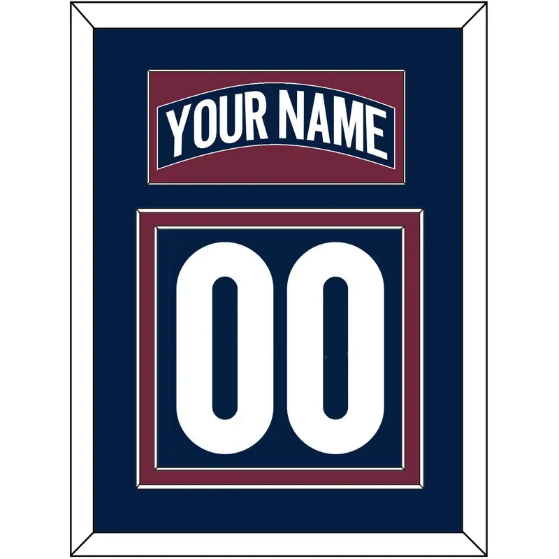 Colorado Nameplate & Number (Back) - Alternate Navy - Double Mat 2