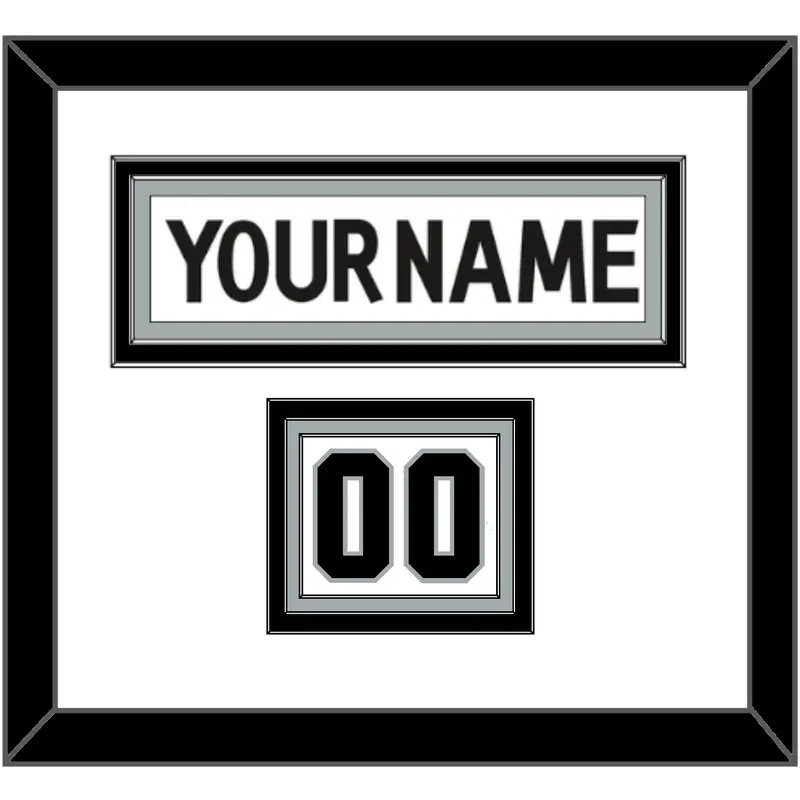 Los Angeles Nameplate & Number (Shoulder) - Road White (2011-2017) - Triple Mat 1