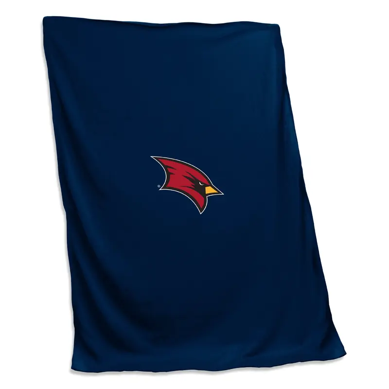 Saginaw Valley State Navy Sweatshirt Blanket (Screened)