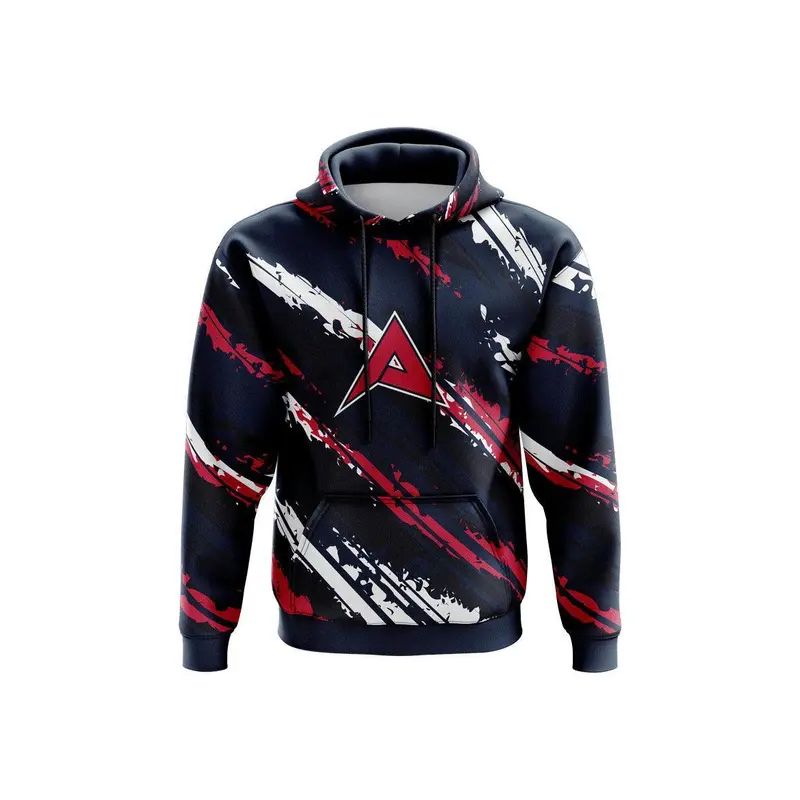 Anarchy Fleece Hoodie - Navy/Red/White