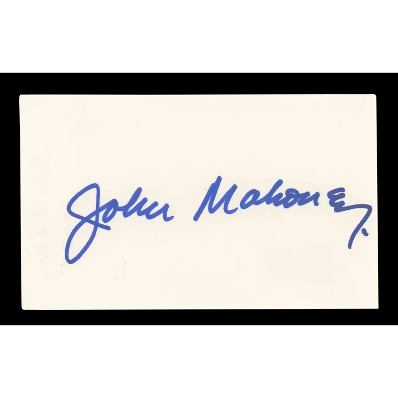 John Mahoney Frasier Authentic Signed 3x5 Index Card BAS #BL96495