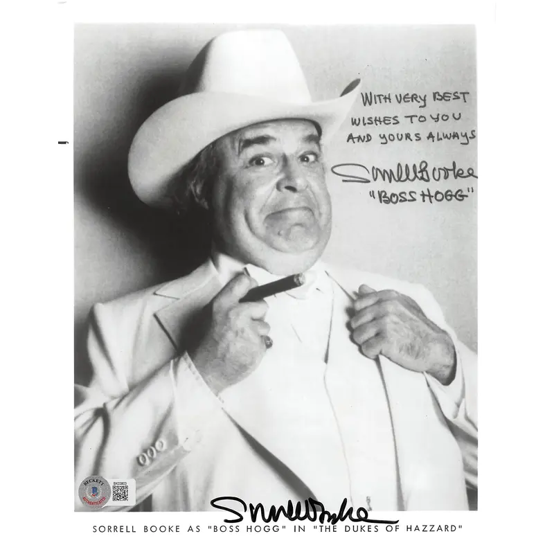 Sorrell Booke The Dukes Of Hazzard Boss Hogg Signed 8x10 Photo BAS #BK03803