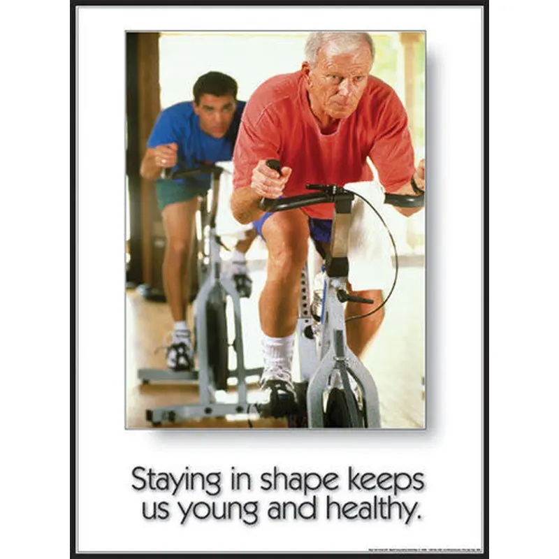Seniors Fitness "Young and Healthy" Inspirational Poster - Fitnus Corp.