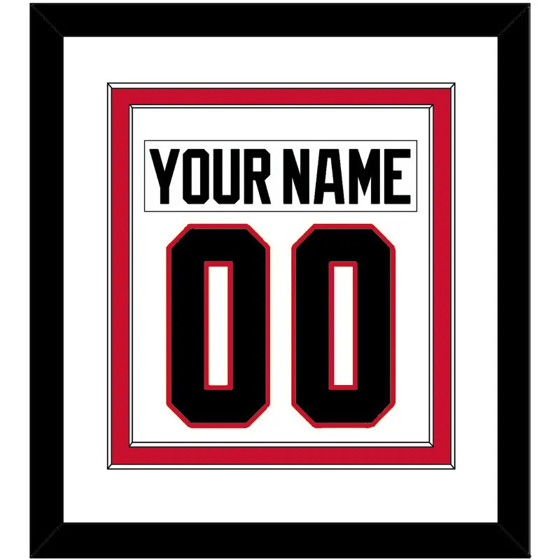 Chicago Nameplate & Number (Back) Combined - Road White (2007-2017) - Double Mat 1