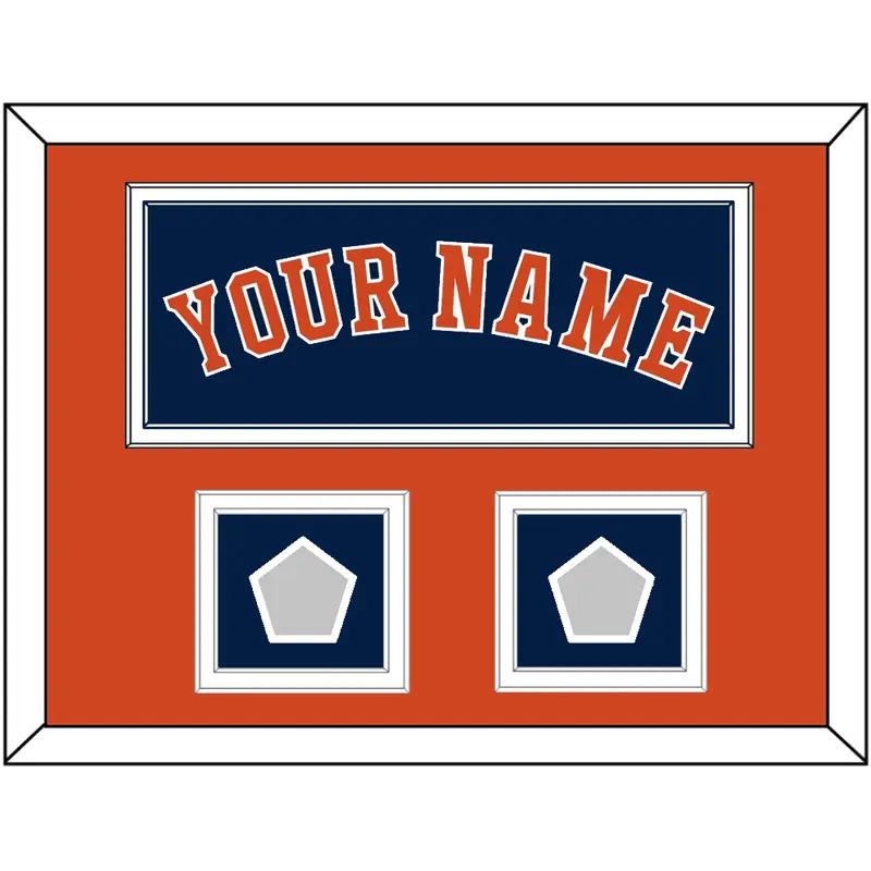 Houston Name & 2 World Series Jersey Patches - Alternate Blue - Double Mat 5