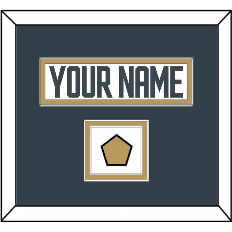 Vegas Nameplate & Jersey Logo Patch - Road White - Double Mat 3