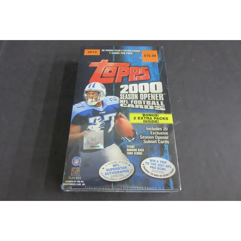 2000 Topps Season Opener Football Blaster Box (22/7)