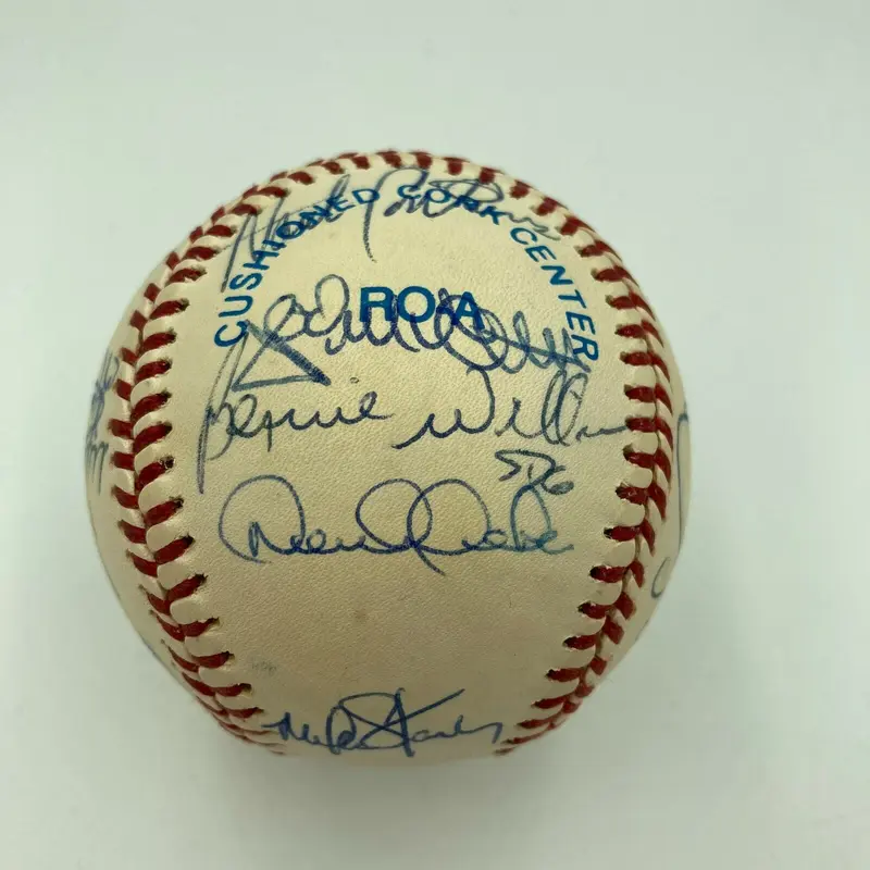 Derek Jeter Mariano Rivera Cour Four Rookie 1995 Yankees Signed Baseball JSA