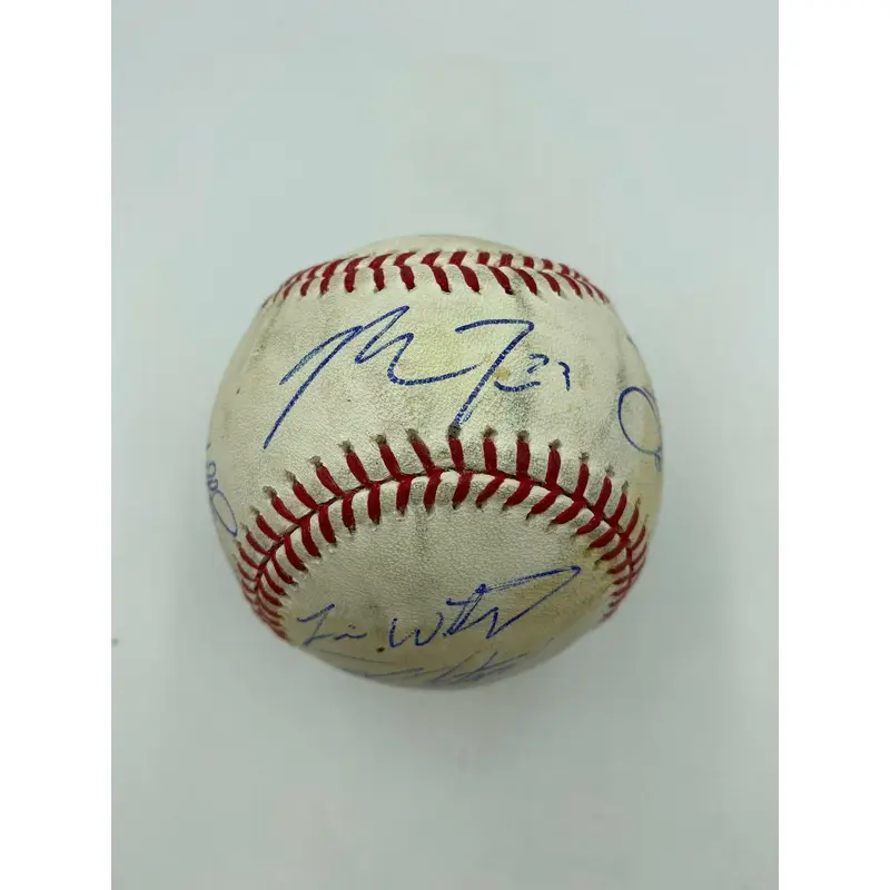 Mike Trout Rookie Season 2011 LA Angels Team Signed Game Used MLB Baseball JSA