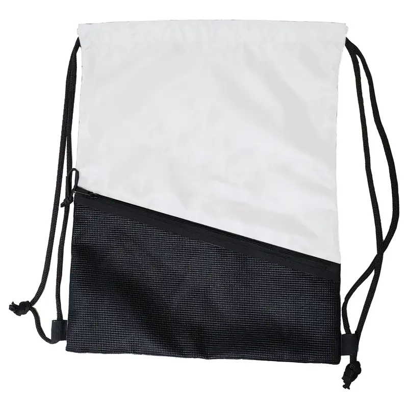 Plain Non Branded White Tilt Backsack